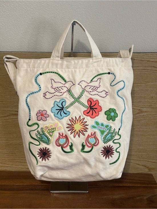 BAGGU Handbags - Baggu Horizontal Zip Duck
Bag- Embroidered Birds
